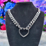 Classic - Heart Ring Chain Choker/Necklace - All Metal Types