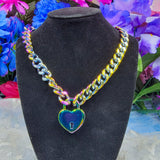 Classic - Heart Lock Chain Choker/Necklace - All Metal Types