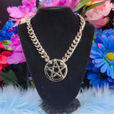 Classic - Pentacle Chain Choker - All Metal Types