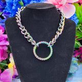 Twisted O-Ring Chain Choker/Necklace - All Metal Types