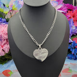 Engraved Heart Tag Necklace