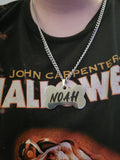 Engraved Bone Tag Necklace