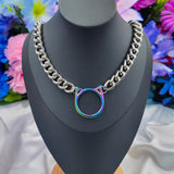 Classic - Cat Ring Chain Choker/Collar - All Metal Types