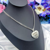 Engraved Heart Tag Necklace