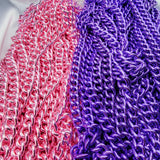 Chain-Based Day Collar/Choker Chain Color Upcharge Pink/Purple