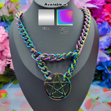 Pentacle Ring Chain Martingale - All Metal Types