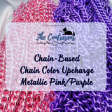 Chain-Based Day Collar/Choker Chain Color Upcharge Pink/Purple