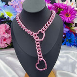 Chain-Based Day Collar/Choker Chain Color Upcharge Pink/Purple