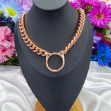 Classic - Cat Ring Chain Choker/Collar - All Metal Types