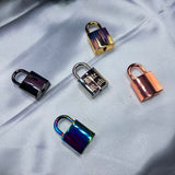 Engraved Square Lock Necklace