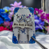 🦴 Silver Bone 🩶 Un-Conversational Heart Earrings