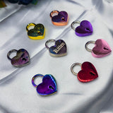 Engraved Heart Lock Necklace