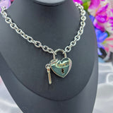 Personalized Heart Lock Necklace