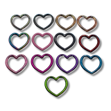 Heart Ring Slip Chain Collar/Choker - Pink x All Metal Colors