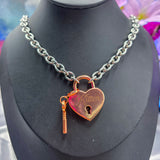 Personalized Heart Lock Necklace