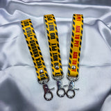 Caution Wristlet Keychain
