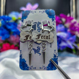 🦴 Bone 🦴 Un-Conversational SPIKED Heart Earrings