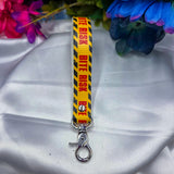Caution Wristlet Keychain