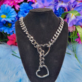 Heart Ring Slip Chain Collar/Choker - All Metal Types
