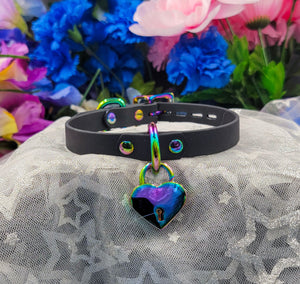 Build-Your-Own Hanging Heart Lock Choker