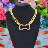 Classic - Bone Ring Chain Choker/Necklace - All Metal Types