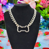 Classic - Bone Ring Chain Choker/Necklace - All Metal Types