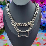 Bone Ring Chain Martingale - All Metal Types