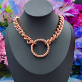 Twisted O-Ring Chain Choker/Necklace - All Metal Types