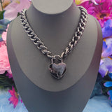 Classic - Heart Lock Chain Choker/Necklace - All Metal Types