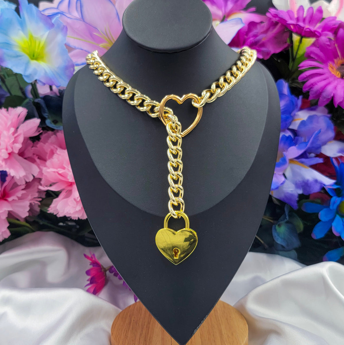 Heart Locked Heart Ring Slip Chain - Fully Customizable – The Contresens