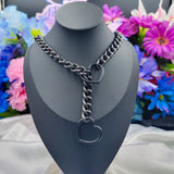 Heart Ring Slip Chain Collar/Choker - All Metal Types