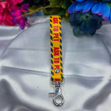 Caution Wristlet Keychain