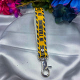 Caution Wristlet Keychain