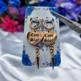 🌹 Rose Gold 🌹Un-Conversational Heart Earrings