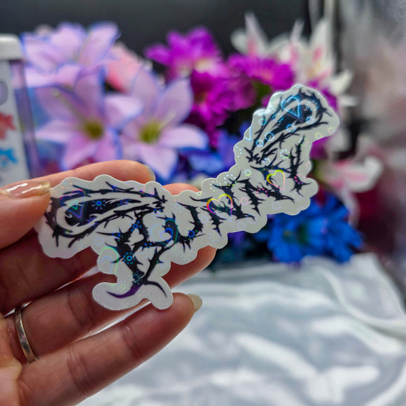 Metal Bunny Sticker