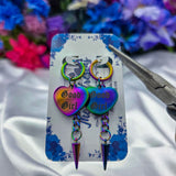 🌈 Rainbow Metal 🌈 Un-Conversational Heart Earrings