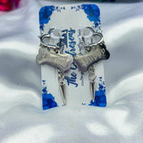 🦴 Bone 🦴 SPIKED Heart Earrings