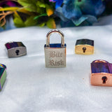 Engraved Square Lock Necklace