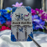 🦴 Silver Bone 🩶 Un-Conversational Heart Earrings