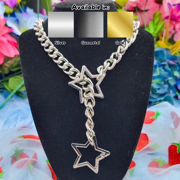 Star Spring Ring Slip Chain Collar Choker All Metal Types The Contresens