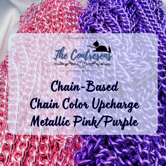 Chain-Based Day Collar/Choker Chain Color Upcharge Pink/Purple